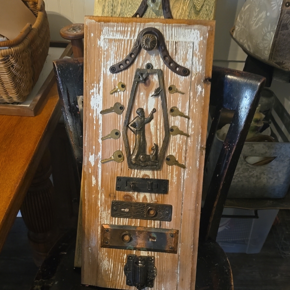 Rustic Wall Decor with Metal Accents